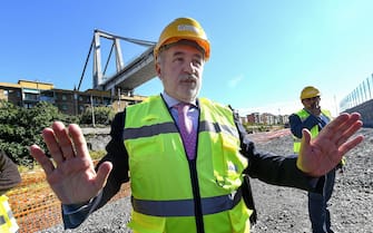 Il sindaco di Genova Marco Bucci nominato commissario straordinario per la ricostruzione del ponte Morandi. Genova, 04 ottobre 2018. ANSA/LUCA ZENNARO