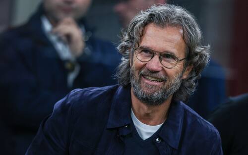 Carlo Cracco attends during UEFA Europa League 2023/24 Quarter Finals - 1st  leg football match between AC Milan and AS Roma at San Siro Stadium, Milan, Italy on April 11, 2024