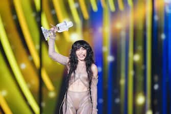 LIVERPOOL, ENGLAND - MAY 13: Sweden Entry Loreen wins The Eurovision Song Contest 2023 on stage at the Grand Final at the M&S Bank Arena on May 13, 2023 in Liverpool, England. (Photo by Dominic Lipinski/Getty Images)