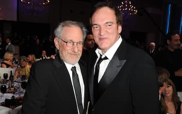LOS ANGELES, CA - JANUARY 14:  (L-R) Producer Steven Spielberg and director Quentin Tarantino attend the 16th Annual Critics' Choice Movie Awards at the Hollywood Palladium on January 14, 2011 in Los Angeles, California.  (Photo by Jeff Kravitz/FilmMagic)