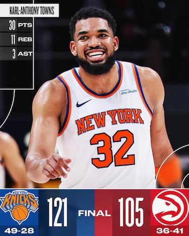ATLANTA HAWKS-NEW YORK KNICKS 105-121
