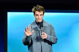 LAS VEGAS, NEVADA - APRIL 09: Robert Pattinson speaks onstage during Warner Bros. Pictures' "The Big Picture," a special presentation of its upcoming slate during CinemaCon, the official convention of the National Association of Theatre Owners, at Caesars Palace on April 09, 2024 in Las Vegas, Nevada. (Photo by Jerod Harris/Getty Images for CinemaCon)