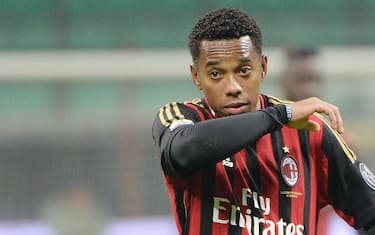 Brazilian forward of AC Milan, Robinho, shows his dejection during the Italy Cup quarter final soccer match AC Milan vs Udinese Calcio at Giuseppe Meazza stadium in Milan, Italy, 22 January 2014.
ANSA/DANIEL DAL ZENNARO