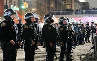 protesta alla Columbia, polizia
