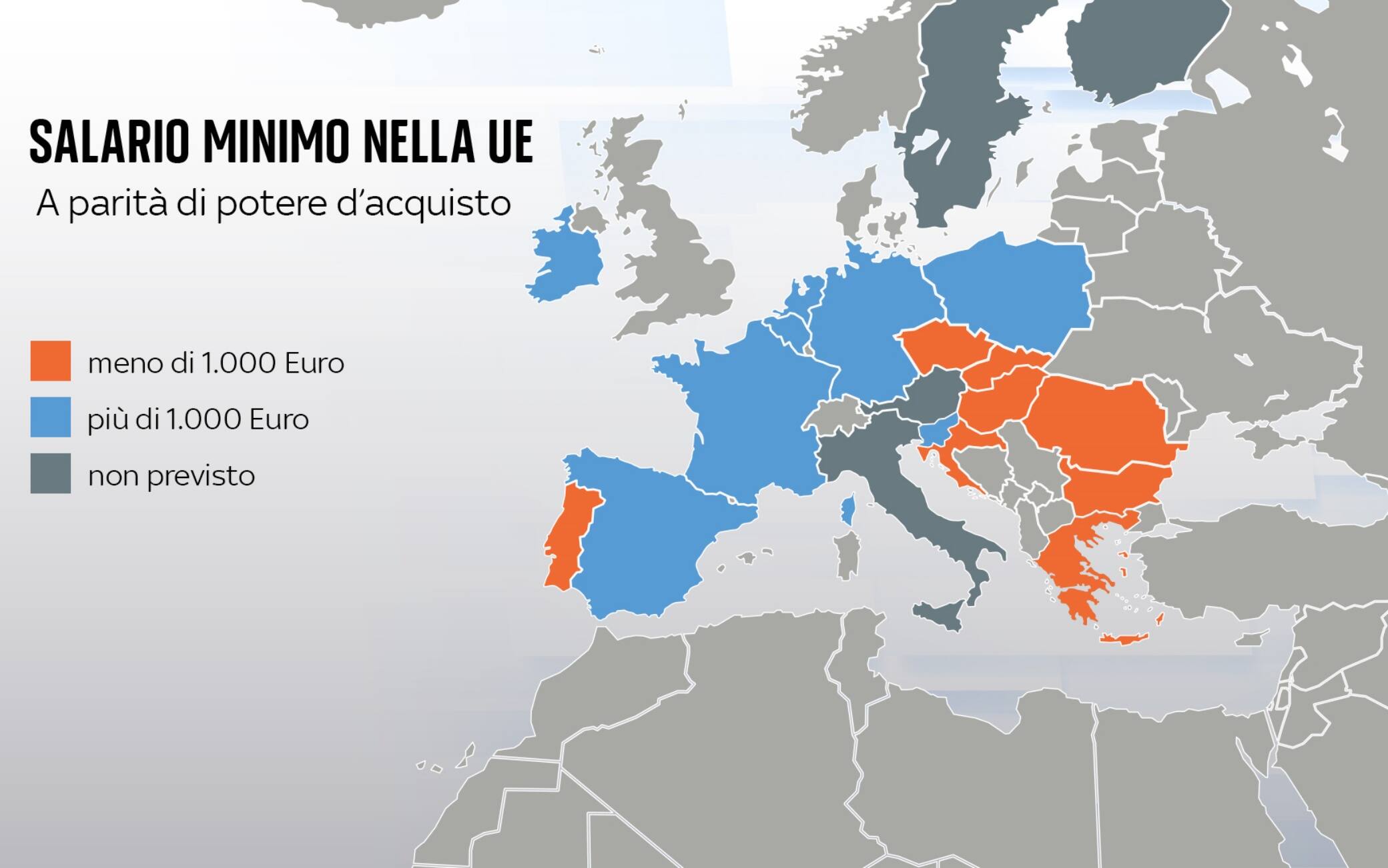 paesi ue con e senza salario minimo