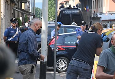 I carabinieri in collaborazione con Alia e l ausilio del reparto speciale del Arma dei Carabinieri silent Ris effettuano nuove ricerche  nell ex Hotel Astor, dove è sparita la bambina Kata,  a Firenze,  18 Giugno 2023.
 ANSA/CLAUDIO GIOVANNINI