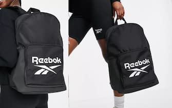 Reebok - Zaino con logo grande, colore nero