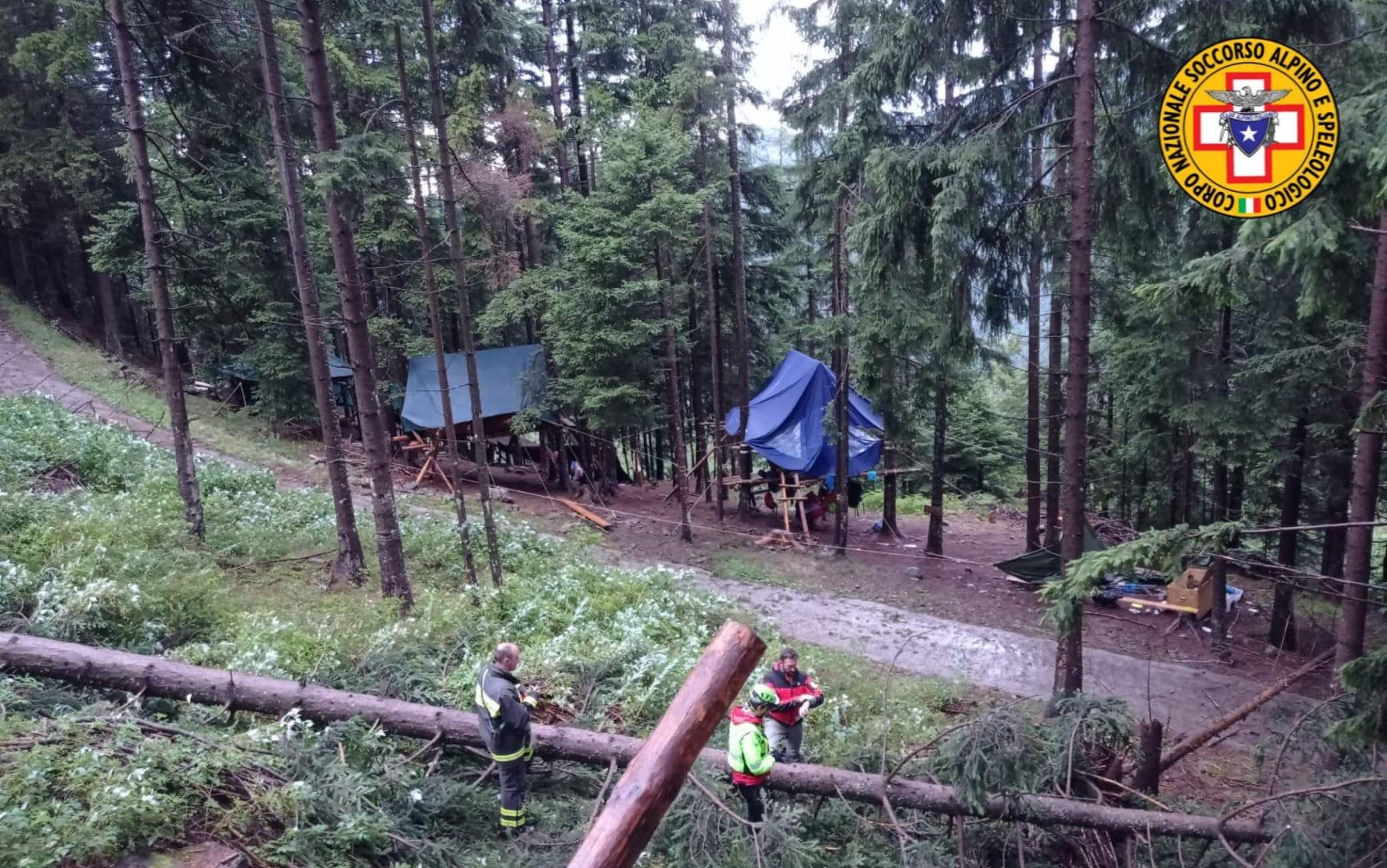 Il campo scout dove è morte la 16enne travolta da un albero, a Cedegolo,