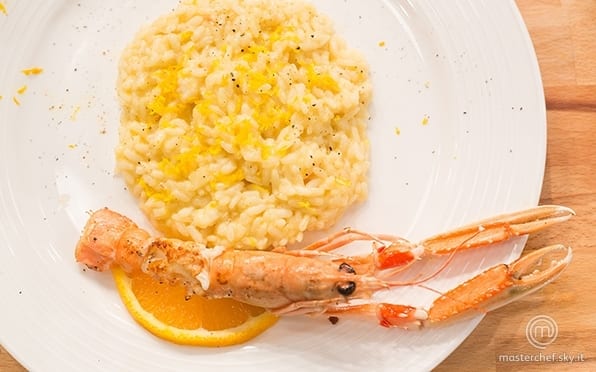 Profumi di arancia e scampi