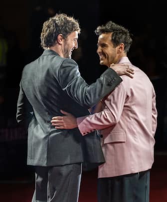 LONDON, ENGLAND - JANUARY 23: Andrew Scott (R) and Paul Mescal attend the UK Gala Screening of "All Of Us Strangers" at BFI Southbank on January 23, 2024 in London, England. (Photo by Samir Hussein/WireImage)