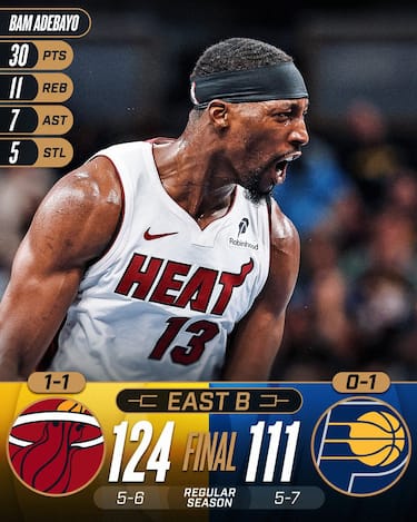 INDIANA PACERS-MIAMI HEAT 111-124