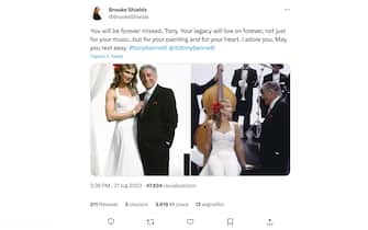 Il post di Brooke Shields dedicato a Tony Bennett