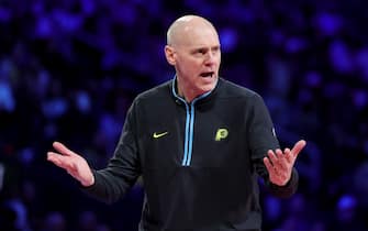 LAS VEGAS, NEVADA - DECEMBER 09: Head coach Rick Carlisle of the Indiana Pacers reacts against the Los Angeles Lakers during the third quarter in the championship game of the inaugural NBA In-Season Tournament at T-Mobile Arena on December 09, 2023 in Las Vegas, Nevada. NOTE TO USER: User expressly acknowledges and agrees that, by downloading and or using this photograph, User is consenting to the terms and conditions of the Getty Images License Agreement. (Photo by Ethan Miller/Getty Images)