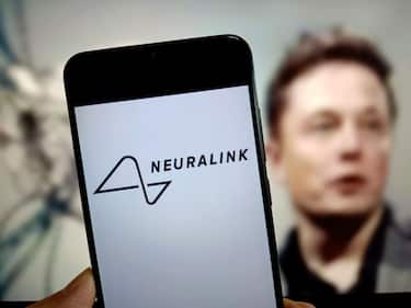 llustration: Neuralink, Suqian City, Jiangsu Province, China, May 27, 2023. Neuralink, Mr Musk's brain-computer interface company, has won approval to start its first human clinical trials. (Photo Illustration by Costfoto/NurPhoto via Getty Images)