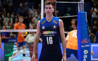 Portrait of Yuri Romano (ITA)  during  Volleyball Nations League - Man - Italy vs Netherlands, Volleyball Intenationals in Bologna, Italy, July 20 2022