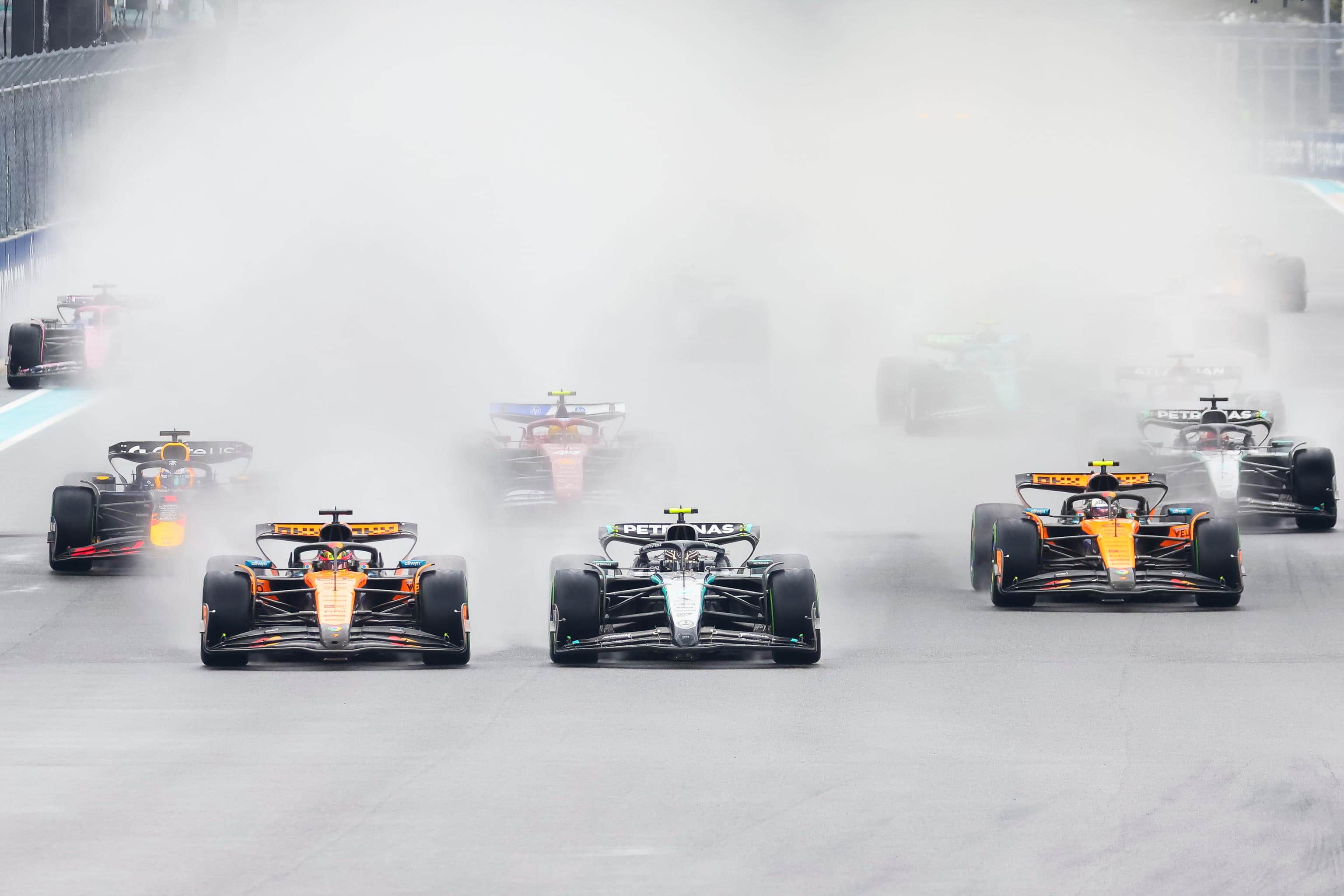 Una fase della gara Sprint a Miami