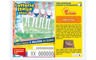 Un biglietto della Lotteria Italia