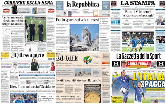 Le prime pagine dei quotidiani di oggi 6 settembre: la rassegna stampa di Sky TG24