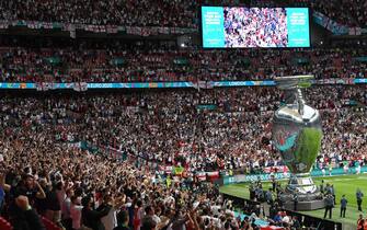 Gli spalti dello stadio di Wembley