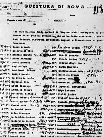 LISTA DEI CADAVERI DELLE FOSSE ARDEATINE ( - 2001-07-03, ) p.s. la foto e' utilizzabile nel rispetto del contesto in cui e' stata scattata, e senza intento diffamatorio del decoro delle persone rappresentate