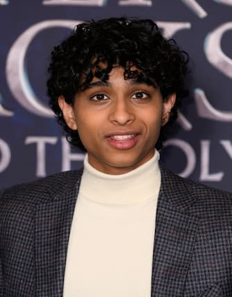 Aryan Simhadri arriving at the UK Premiere of Percy Jackson and The Olympians, Odeon LUXE, London. Credit: Doug Peters/EMPICS