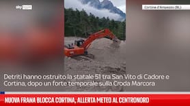 Nuova frana blocca Cortina, allerta meteo al Centronord