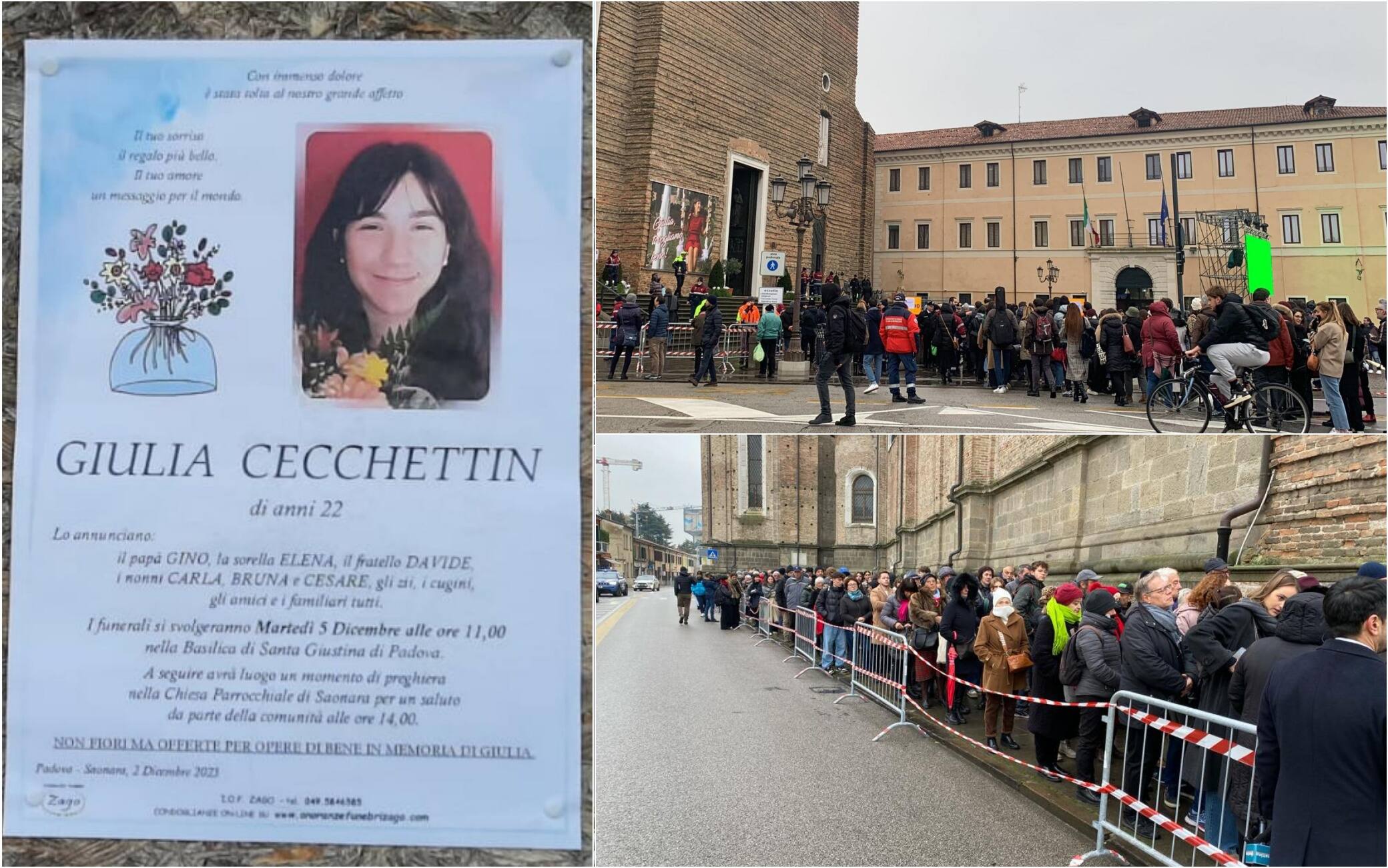 Funerali Giulia Cecchettin | Migliaia Di Persone A Padova Per L’ultimo ...