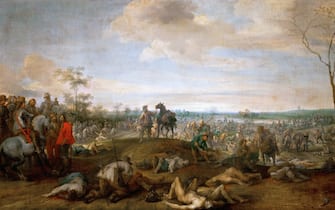 Battlefield. Scene from the Thirty Years' War, before 1659. Found in the Collection of Art History Museum, Vienne. (Photo by Fine Art Images/Heritage Images/Getty Images))