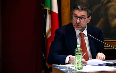 Il ministro dell Economia, Giancarlo Giorgetti, durante l audizione in Commissione Bilancio alla Camera, Roma, 3 aprile 2024. ANSA/RICCARDO ANTIMIANI