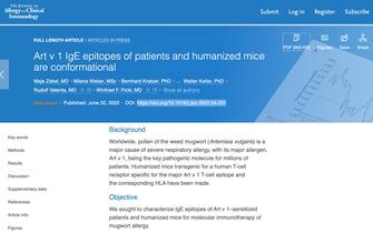 Lo studio sul Journal of Allergy and Clinical Immunology
