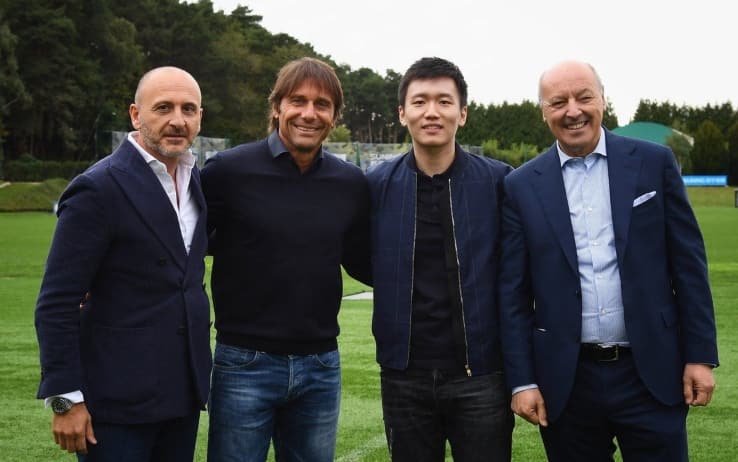 Zhang junior con Conte, Marotta e Ausilio