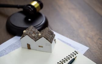 Gavel With Small House Model
