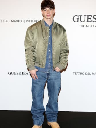 FLORENCE, ITALY - JANUARY 09: Matteo Robert attends the GUESS JEANS "The Next 40 Years Of Denim" launch dinner at Teatro Del Maggio on January 09, 2024 in Florence, Italy. (Photo by Stefania M. D'Alessandro/Getty Images for GUESS JEANS)
