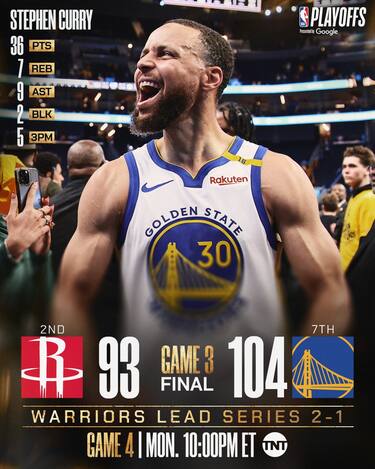 GOLDEN STATE WARRIORS-HOUSTON ROCKETS GARA-3 104-93 (SERIE 2-1)