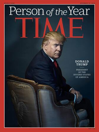 epa05664045 Handout cover image released by Time Magazine of their December 19, 2016 issue featuring US President-Elect Donald J. Trump whom they've named as their Time 2016 Person of the Year in New York, New York, USA, 07 December 2016.  EPA/TIME / HANDOUT  HANDOUT EDITORIAL USE ONLY/NO SALES