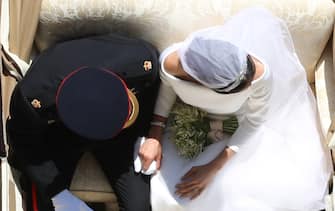 Il principe Harry e Meghan Markle durante il matrimonio