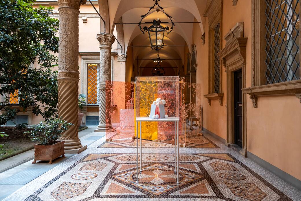 Progetto per scultura monumentale 2016 Cm 70X70  Acrilico su cartone poliplat e polistirolo, colla vinilica, metacrilato, acciaio verniciato a polvere, Marcela Ferreira