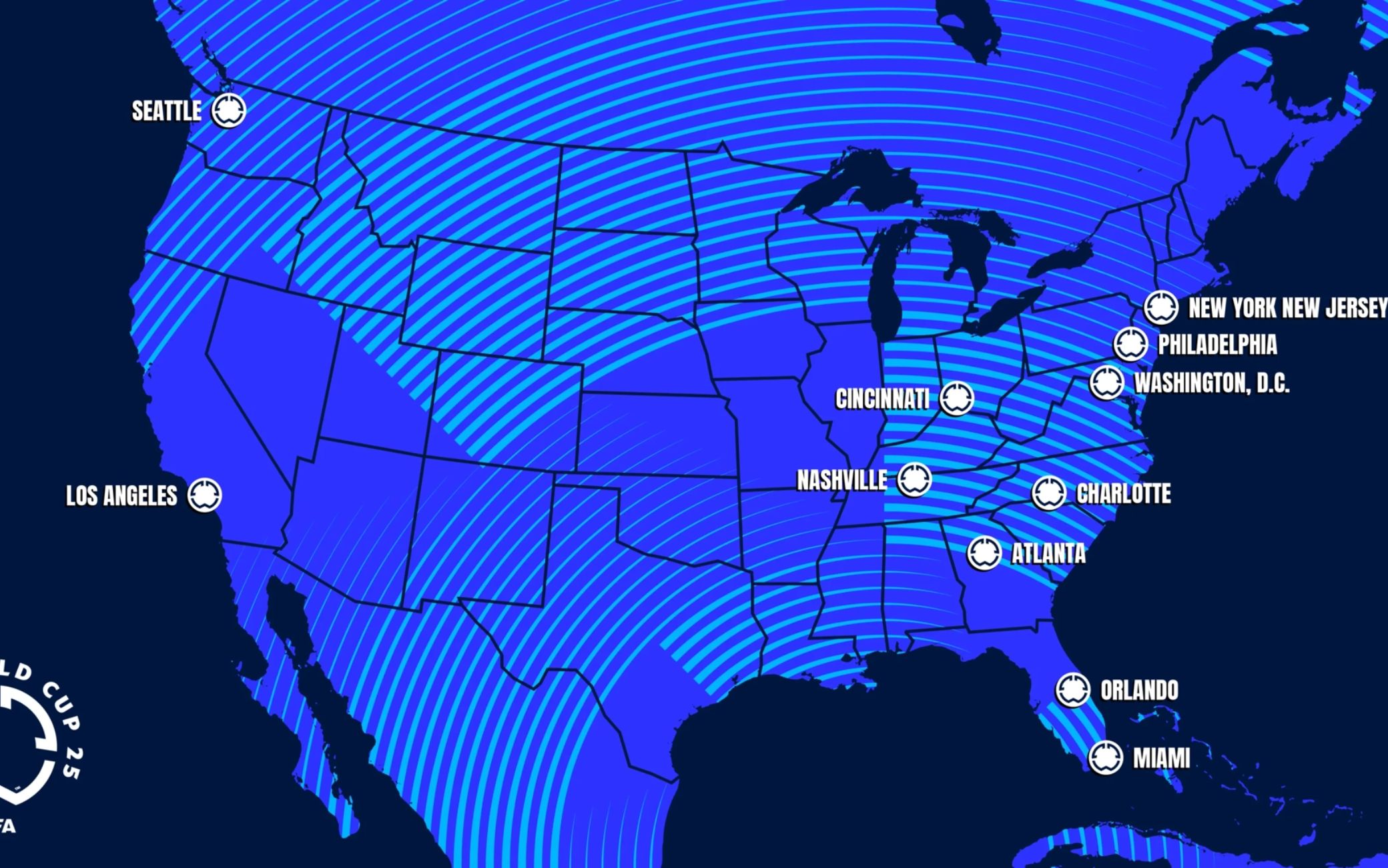 Mondiale per Club 2025, i 12 stadi americani che ospiteranno il torneo