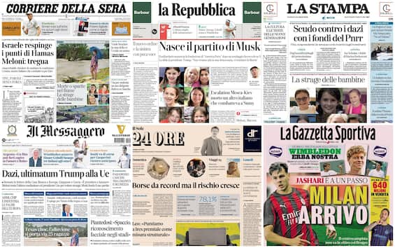Le prime pagine dei quotidiani di oggi 6 luglio: la rassegna stampa di Sky TG24
