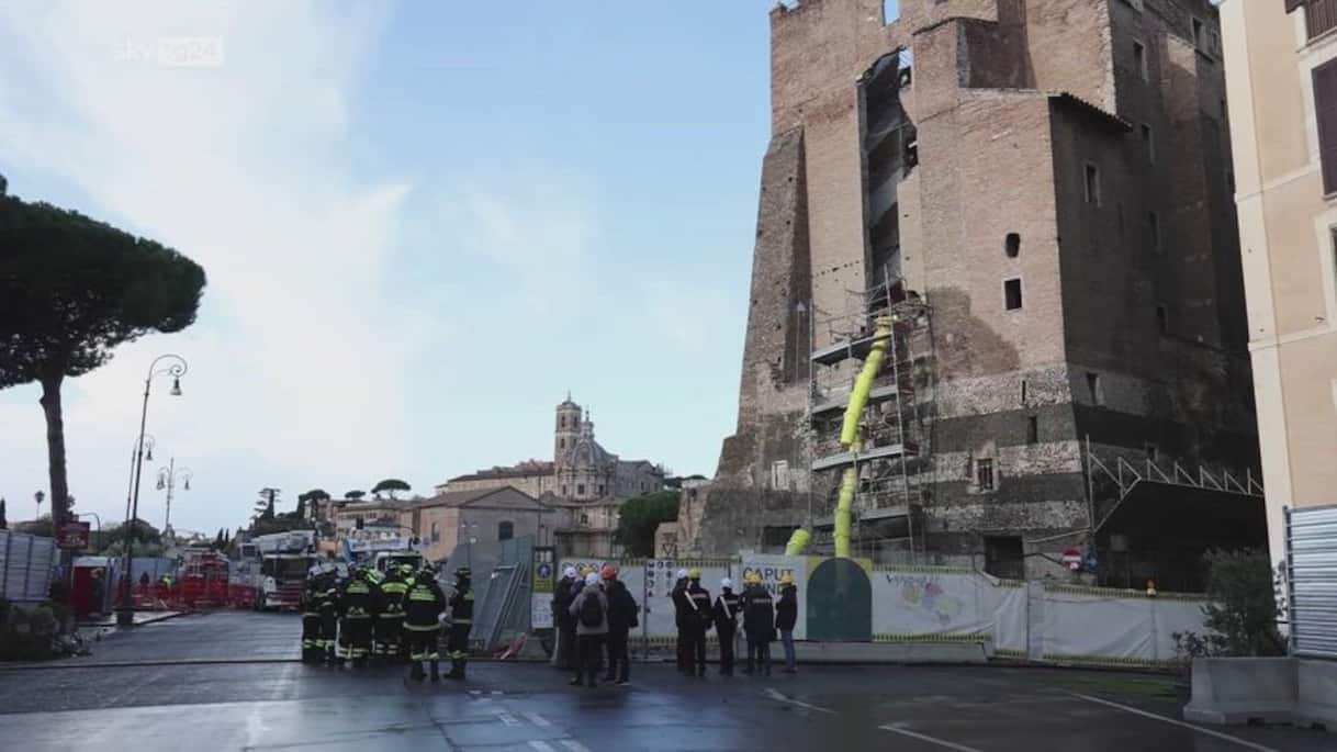 Torre dei Conti di Roma dissequestrata dopo il crollo