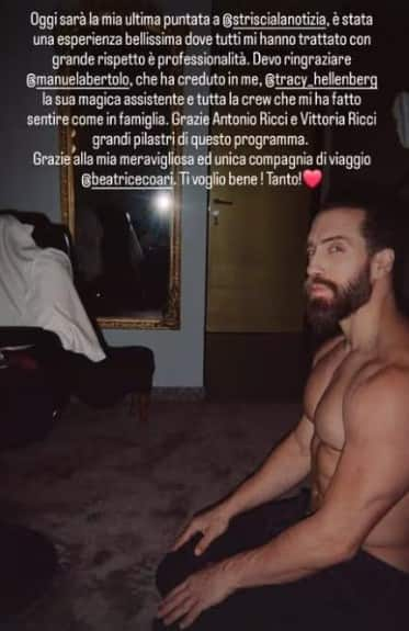 La storia pubblicata su Instagram da Gianluca Briganti