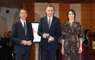 Milano - Consegna degli Ambrogini d'\'' Oro di parte del sindaco Giseppe Sale e Elena Buscemi al Teatro Dal Verme, nella foto Medaglia D'\'' Oro riceve a nome di Andriy Shevchenko (Milano - 2024-12-07, Duilio Piaggesi) p.s. la foto e'\'' utilizzabile nel rispetto del contesto in cui e'\'' stata scattata, e senza intento diffamatorio del decoro delle persone rappresentate