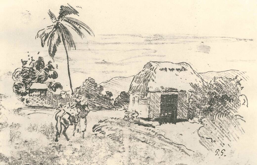 Paul Gauguin, Paesaggio, 1894-1895 Litografia 20x13 cm. Collezione privata