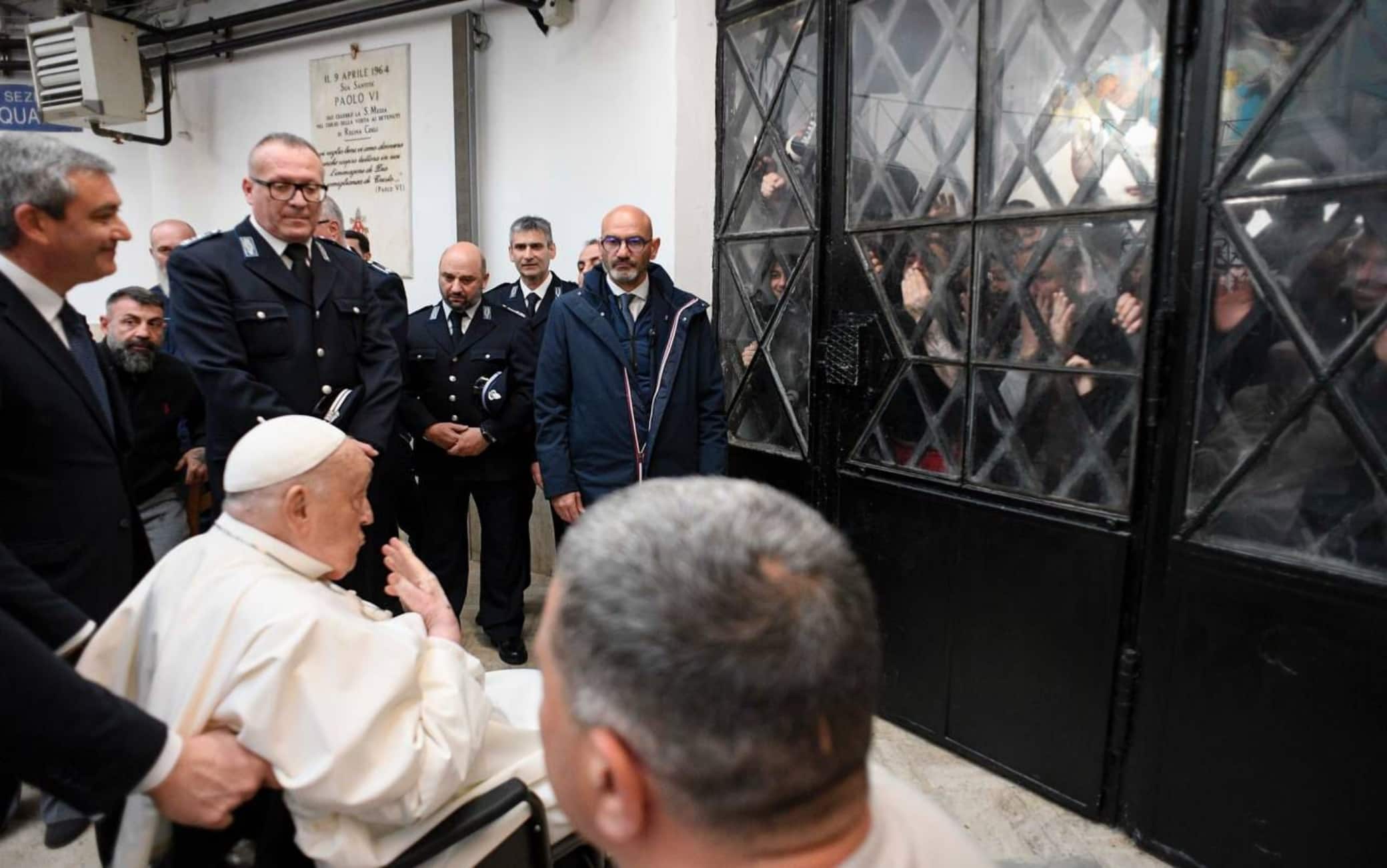 Papa Francesco incontra i detenuti al Regina Coeli Papa Francesco incontra i detenuti al Regina Coeli