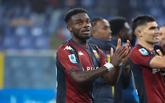 Serie A, Day 22, Genova, Stadio Ferraris, Genoa - Monza, in the photo: Gnaly Maxwel Cornet  during  Genoa CFC vs AC Monza, Italian soccer Serie A match in Genoa, Italy, January 27 2025