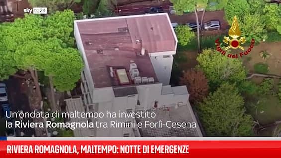 riviera romagnola maltempo notte di emergenze