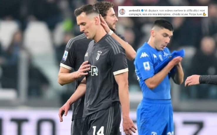المهاجم البولندي ميليك يعتذر عبر إنستغرام بعد طرده في مباراة يوفنتوس ضد إمبولي