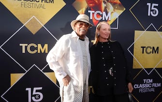 HOLLYWOOD, CALIFORNIA - APRIL 18: (L-R) Samuel L. Jackson and Uma Thurman attend the Opening Night Gala and 30th Anniversary Screening of "Pulp Fiction" during the 2024 TCM Classic Film Festival at TCL Chinese Theatre on April 18, 2024 in Hollywood, California. (Photo by Emma McIntyre/Getty Images for TCM)