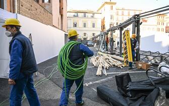 Lavori in corso seggi elezione presidente della Repubblica