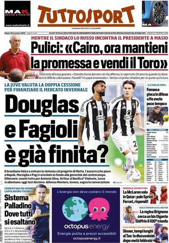la prima pagina di tuttosport